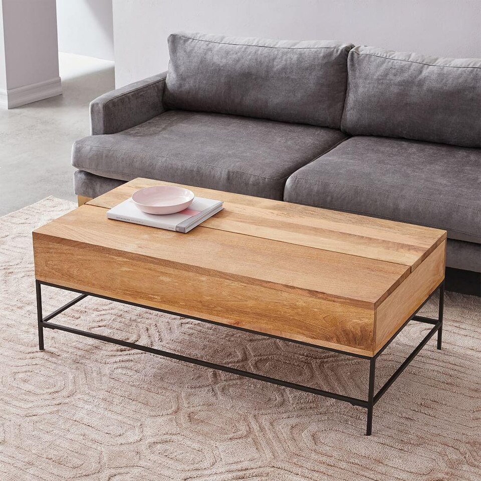 Industrial Storage Coffee Table - Large (127 cm) | West Elm Australia
